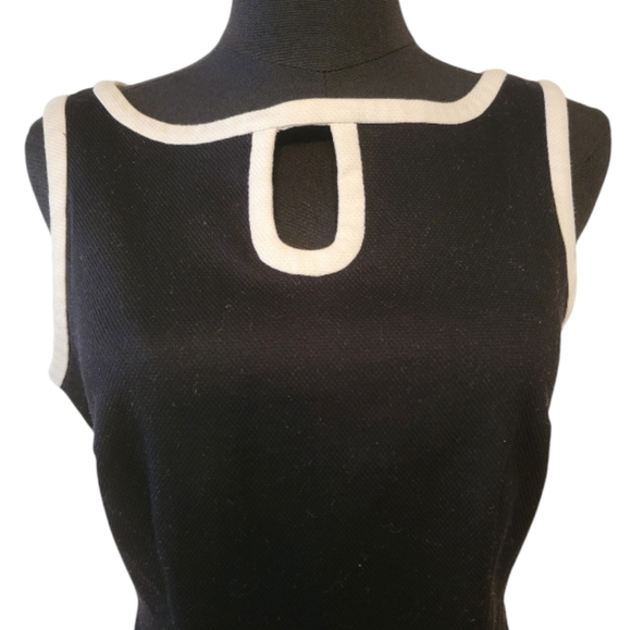Talbots Black Stretch Cotton Sleeveless Dress Size 8 - Picture 2 of 5